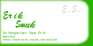 erik smuk business card